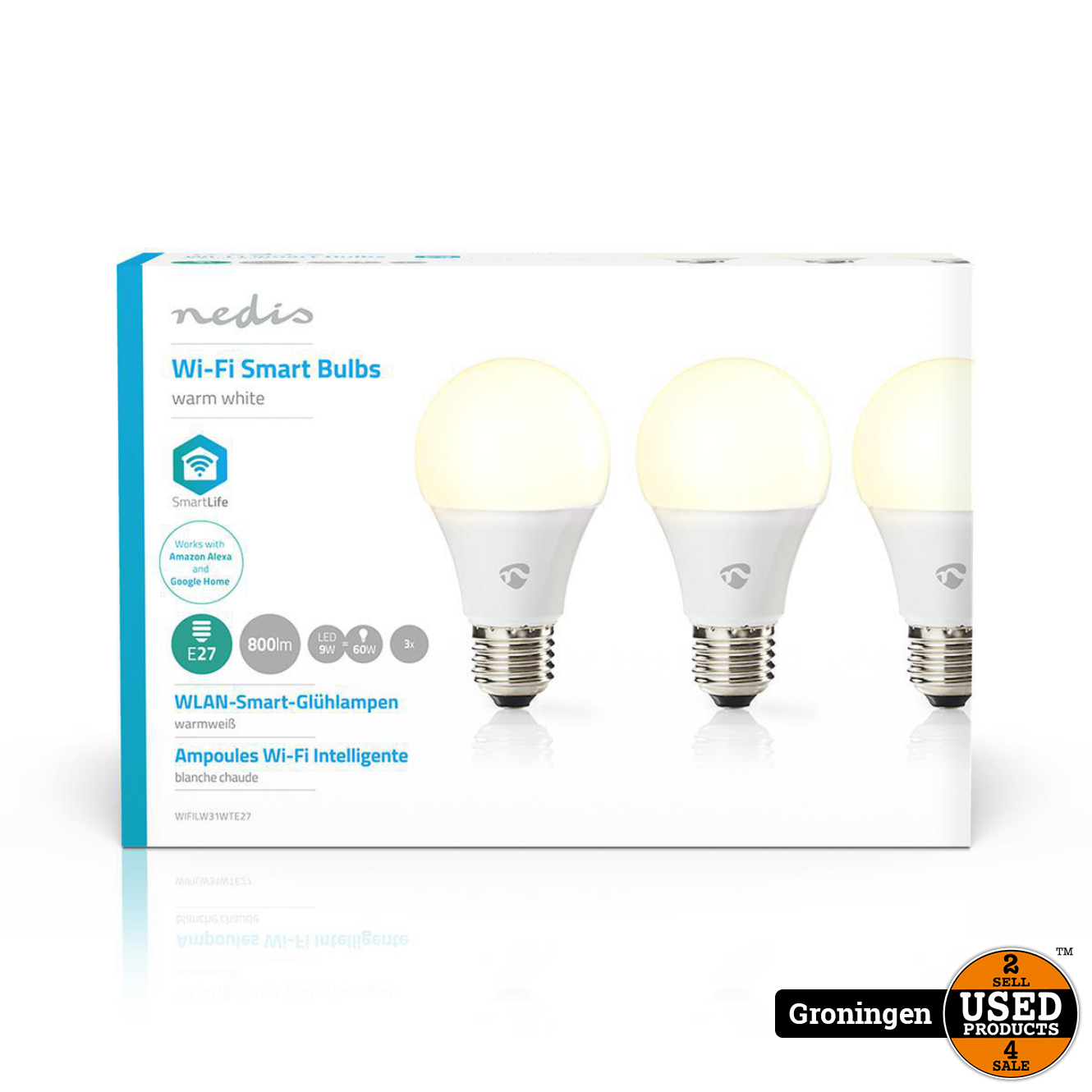 Herformuleren Voorzichtigheid schaamte Nedis Wi-Fi Smart LED-Lamp | Warm Wit | E27 | 3-Pack - Used Products  Groningen