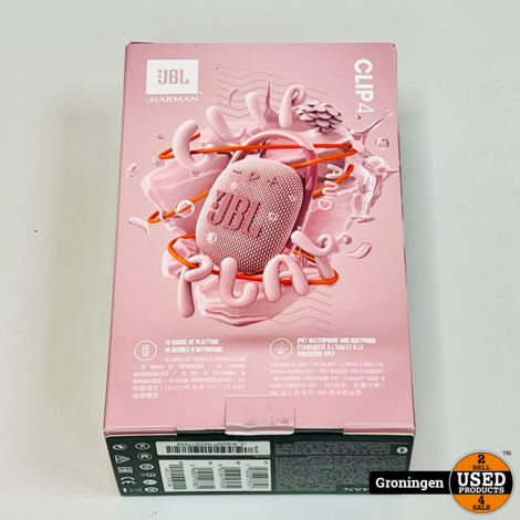 JBL Clip 4 Pink Bluetooth speaker | NIEUWSTAAT! COMPLEET IN DOOS