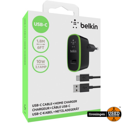 Belkin USB-C/USB-A-kabel met thuislader