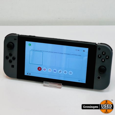 Nintendo Switch Grey (upgrade-model) | NETTE STAAT! incl. Dock, Joy-Con controllers, Joy-con Grip, Joy-con straps en kabels
