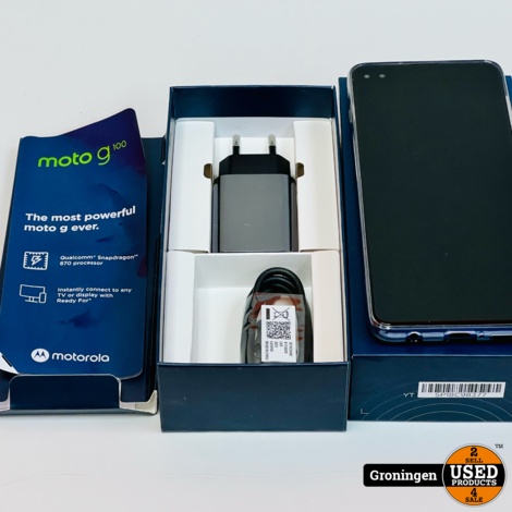 Motorola Moto G100 128GB Magic Blue 5G | NIEUWSTAAT! COMPLEET IN DOOS