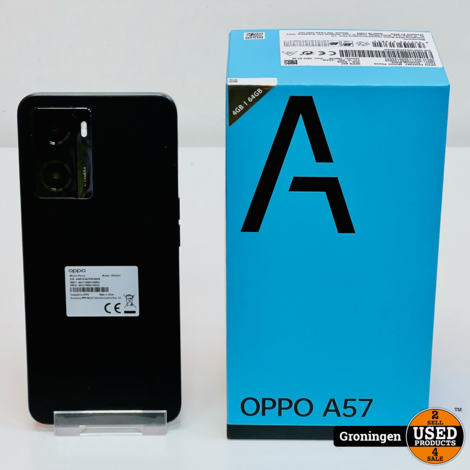 OPPO A57 Glowing Black | Android 12 | NIEUWSTAAT! incl. Snellader en doos