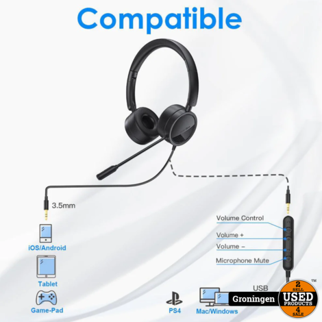 New Bee H360 Office Headset USB | NIEUW