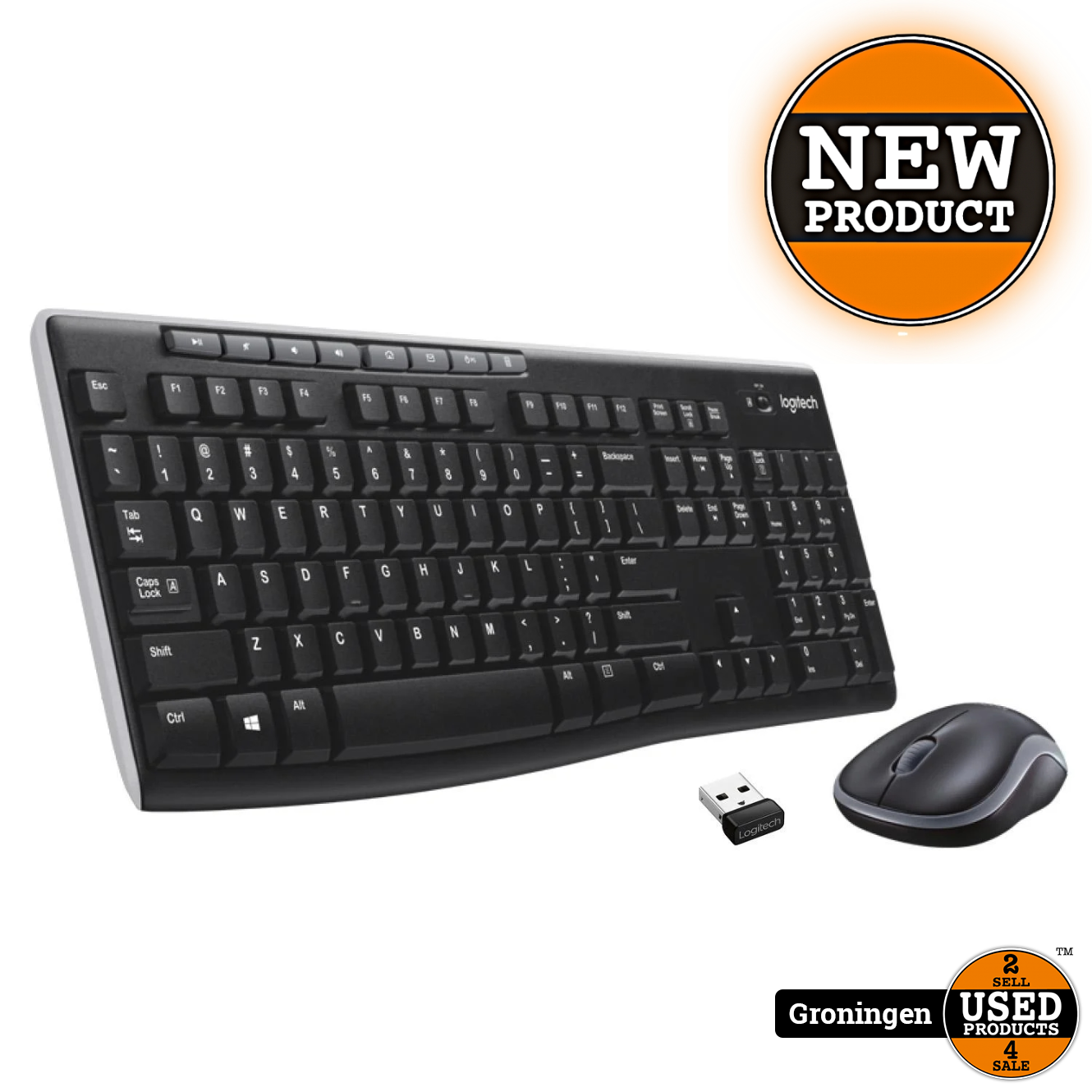 Logitech MK270 (Qwerty US) Draadloos muis | NIEUW - Used Products Groningen