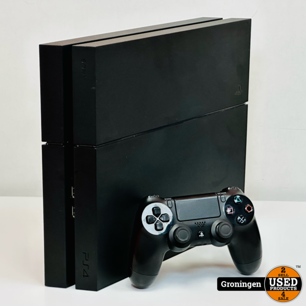 PS4] Sony PlayStation 1TB Zwart | incl. DualShock 4 Controller (pookje beschadigd) en Used Products Groningen