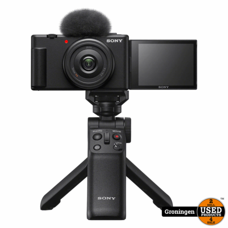 Sony Vlogcamera ZV-1F + GP-VPT2BT Bluetooth Vlogging Grip | incl. 128GB SD, lader en nota (23-12-22)