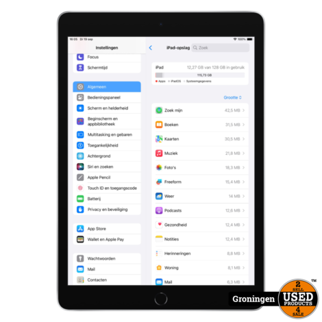 Apple iPad Wi-Fi 128GB (2018) Space Grey (MR7J2NF/A) | Accu 92% | iPadOS 17