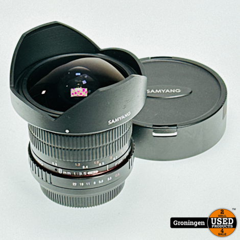 Samyang 8mm F/3.5 Fisheye Canon CSII | incl. Zonnekap