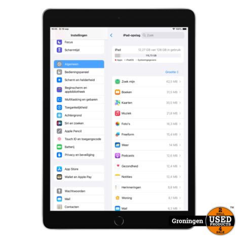 Apple iPad Wi-Fi 128GB (2018) Space Grey (MR7J2NF/A) | Accu 88% | iPadOS 17