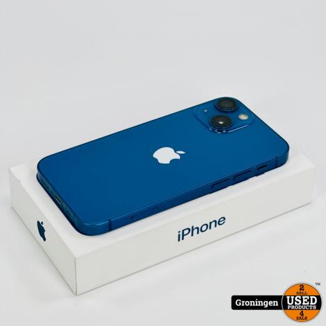Apple iPhone 13 Mini 128GB Blue NETTE STAAT! Accu 87% | iOS 17 | COMPLEET IN DOOS