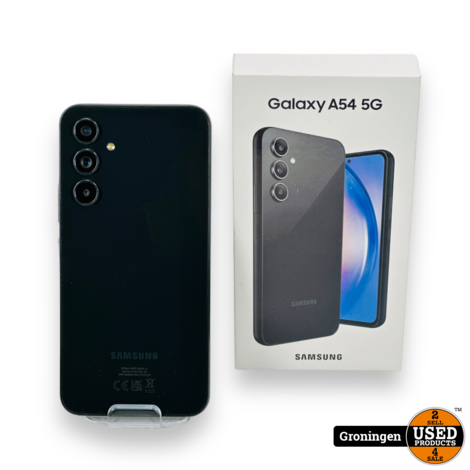 Samsung Galaxy A54 5G 128GB Awesome Graphite | Android 14 | COMPLEET IN DOOS + nota (20-12-23)