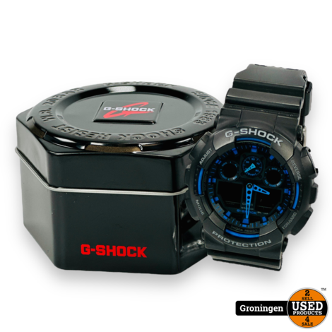 Casio G-Shock Classic Style GA-100-1A2ER Ana-Digi Horloge Ø50mm NIEUWSTAAT! COMPLEET IN DOOS