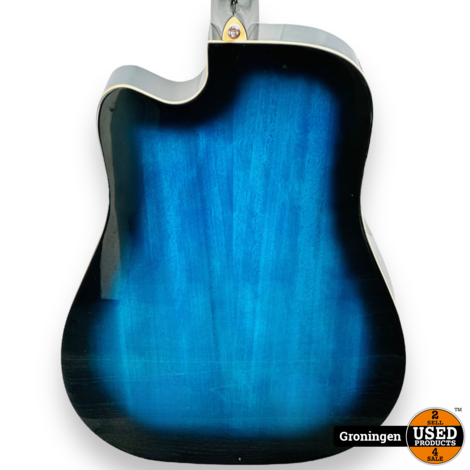 Ibanez PF15ECE-TBS Trans Blue Sunburst semi-akoestische gitaar | incl. Tobago gitaartas