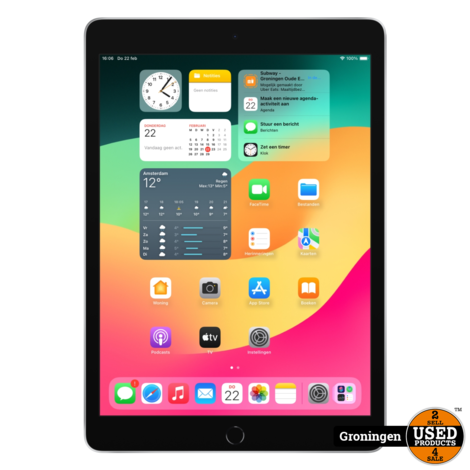 Apple iPad Wi-Fi 32GB (2018) Space Grey (MR7F2NF/A) NETTE STAAT! | Accu 94% | iPadOS 17 | incl. Tablet Cover