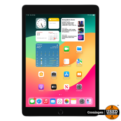 Apple iPad Wi-Fi 128GB (2018) Space Grey (MR7J2NF/A) | Accu 94% | iPadOS 17