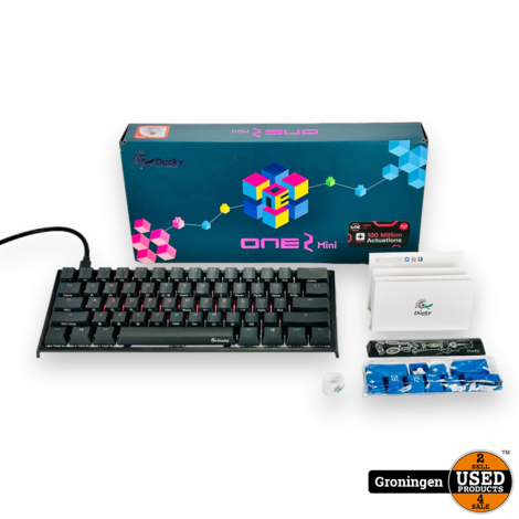 Ducky One 2 Mini RGB - Mechanisch 60% Gaming Toetsenbord - Cherry MX Red | COMPLEET IN DOOS