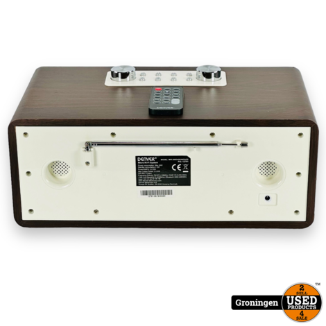 Denver MIR-260 Darkwood - Microsysteem met radio en Bluetooth - Hout/Zilver | incl. AB