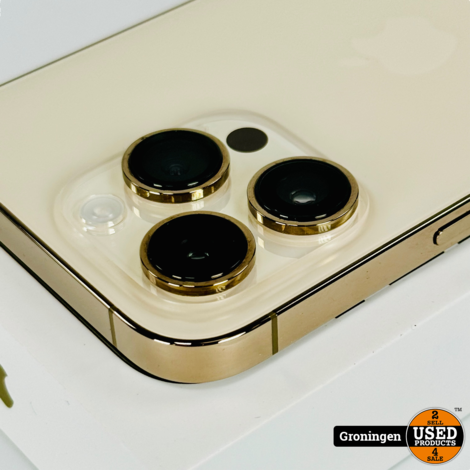 Apple iPhone 14 Pro 128GB Gold | Accu 97% | NIEUWSTAAT! COMPLEET IN DOOS + Cover en nota (07-06-23)