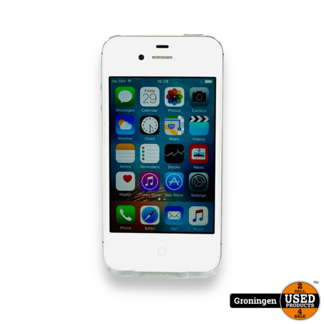 Apple iPhone 4s 8GB white | iOS 9.3.6 | MP3/MP4-speler met telefoonfunctie | incl. laadkabel
