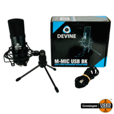 Devine M-Mic USB BK Condensatormicrofoon zwart | COMPLEET IN DOOS