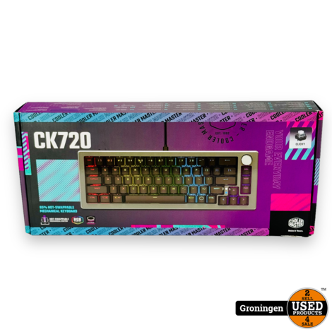 Cooler Master CK720 (Kailh Box V2 White, Qwerty US) | NIEUW/ONGEBRUIKT! + nota (30-01-2024)