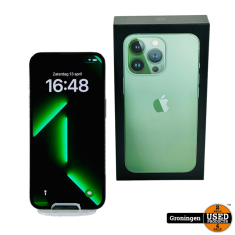 Apple iPhone 13 Pro 128GB Alpine Green NIEUWSTAAT! | Accu 90% | iOS 17 | COMPLEET IN DOOS