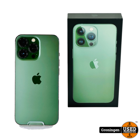 Apple iPhone 13 Pro 128GB Alpine Green NIEUWSTAAT! | Accu 90% | iOS 17 | COMPLEET IN DOOS