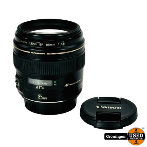 Canon EF 85mm f/1.8 USM | incl. Zonnekap ET-65III en lensdoppen