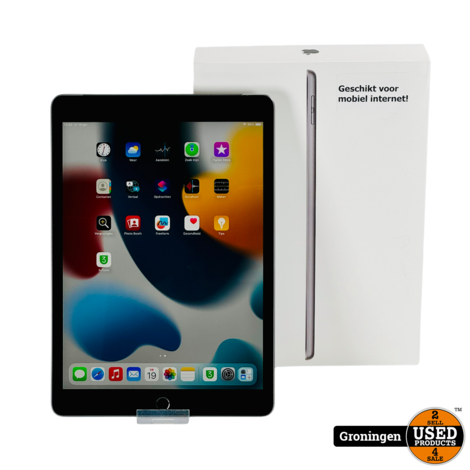 Apple iPad Wi-Fi + Cellular 64GB (2021) Space Grey (MK473NF/A) | NIEUWSTAAT! Slechts 3 Cycli! | incl. nota (02-01-24)