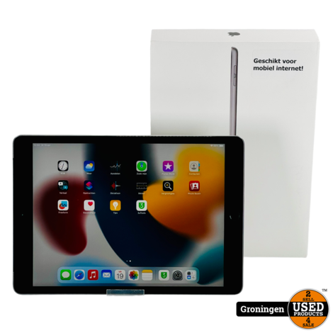 Apple iPad Wi-Fi + Cellular 64GB (2021) Space Grey (MK473NF/A) | NIEUWSTAAT! Slechts 3 Cycli! | incl. nota (02-01-24)