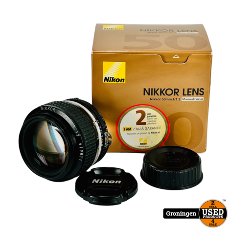 Nikon AI-S 50mm f/1.2 Nikkor | incl. lensdoppen en doos