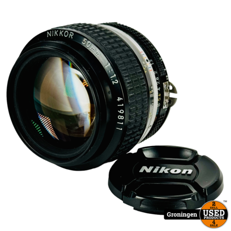 Nikon AI-S 50mm f/1.2 Nikkor | incl. lensdoppen en doos