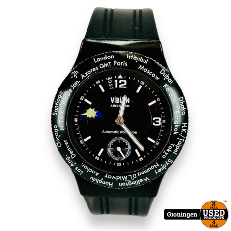 Vibian Amsterdam Exime horloge / World Time Watch | incl. doos