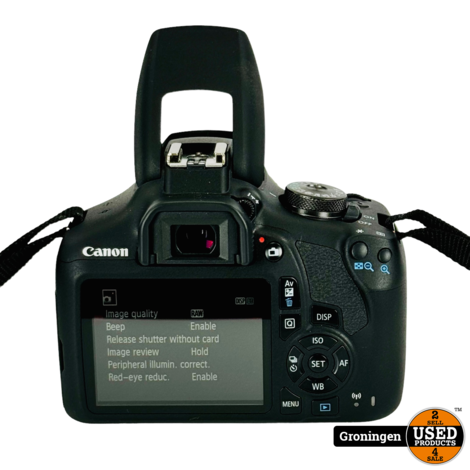 Canon EOS 2000D [1049 clicks] + 18-55mm DC III NIEUWSTAAT! | incl. Cameratas, riem, accu en lader