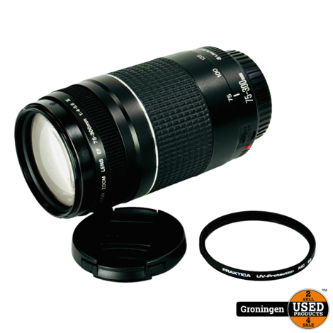 Canon EF 75-300mm f/4-5.6 III NETTE STAAT! incl. lensdoppen