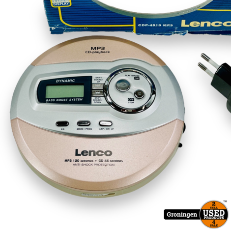 Lenco CDP-4513 Portable CD-speler Vintage | incl. adapter, boekjes en doos