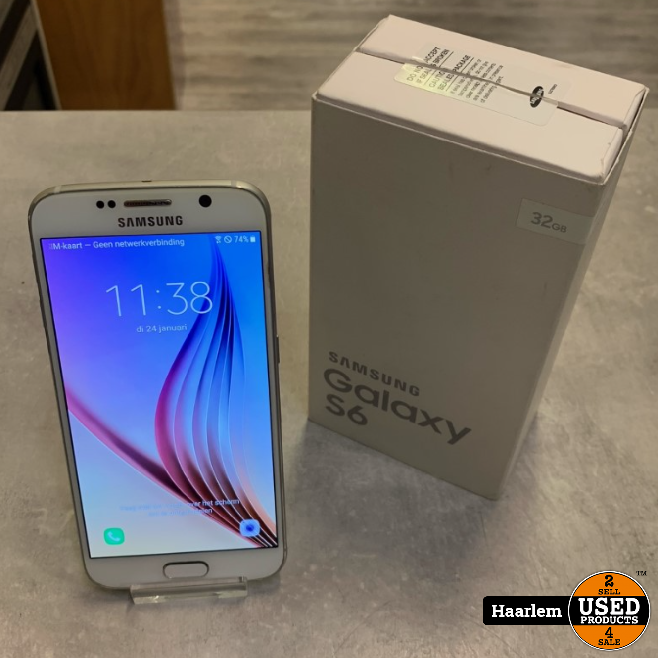 Berouw bolvormig resultaat Samsung Galaxy S6 32gb wit in doos - Used Products Haarlem Cronjéstraat