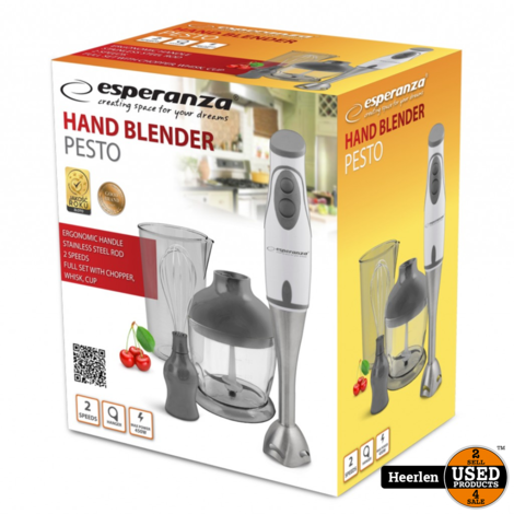 Esperanza Hand Blender Pesto | Zilver | Nieuw | Met Garantie