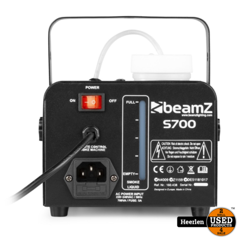 BeamZ S700 rookmachine 700 watt | Zwart | Nieuw | Met Garantie
