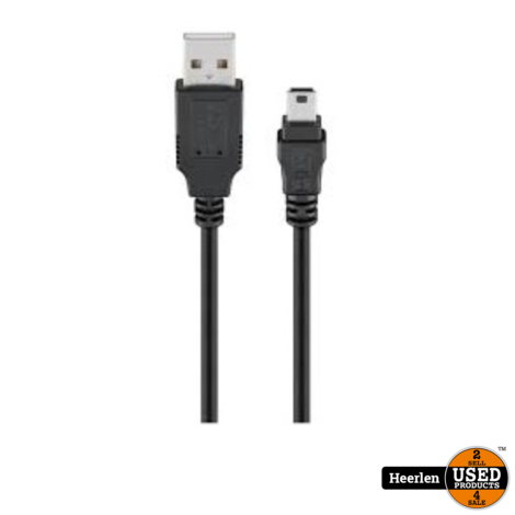 Kian USB A naar USB mini B Kabel 1.8 Meter | Zwart | Nieuw | Met Garantie