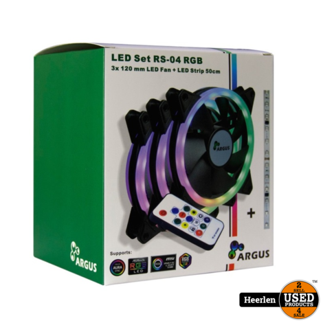 Inter-Tech Argus RS-04 RGB Fan Set | RGB | Nieuw | Met Garantie