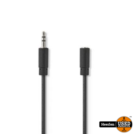 Nedis Audiokabel verlengkabel 5 MTR | Zwart | Nieuw