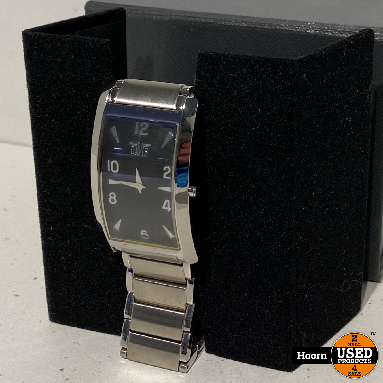 Davis 105512 Heren Horloge Staal In Zeer Nette Staat - Used Products Hoorn