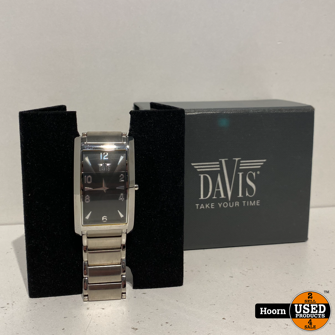 Davis 105512 Heren Horloge Staal In Zeer Nette Staat - Used Products Hoorn