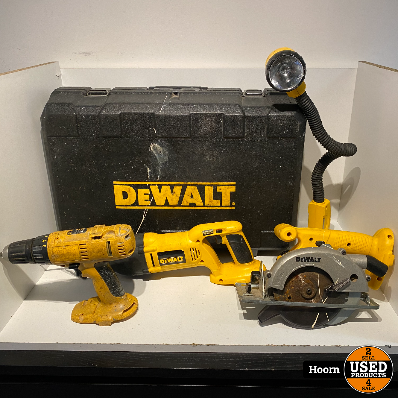 Perceptie as Afgeschaft dewalt DeWalt Gereedschapsset Bestaande uit: DW936, DW938, DW919 en Accu  Boormachine in Koffer Zonder Accu's en Lader - Used Products Hoorn