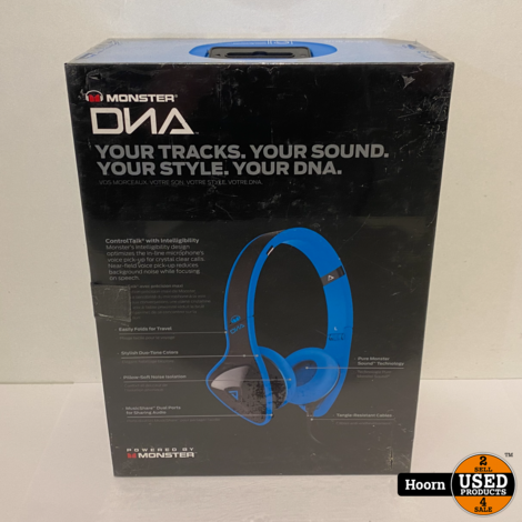 Monster DNA Laser Blue Headset Nieuw in Seal