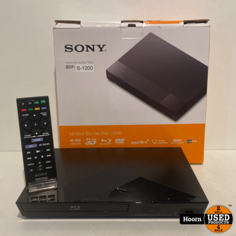 Sony BDP-S1200 Blu-ray/DVD Speler Compleet in Doos incl. Afstandsbediening