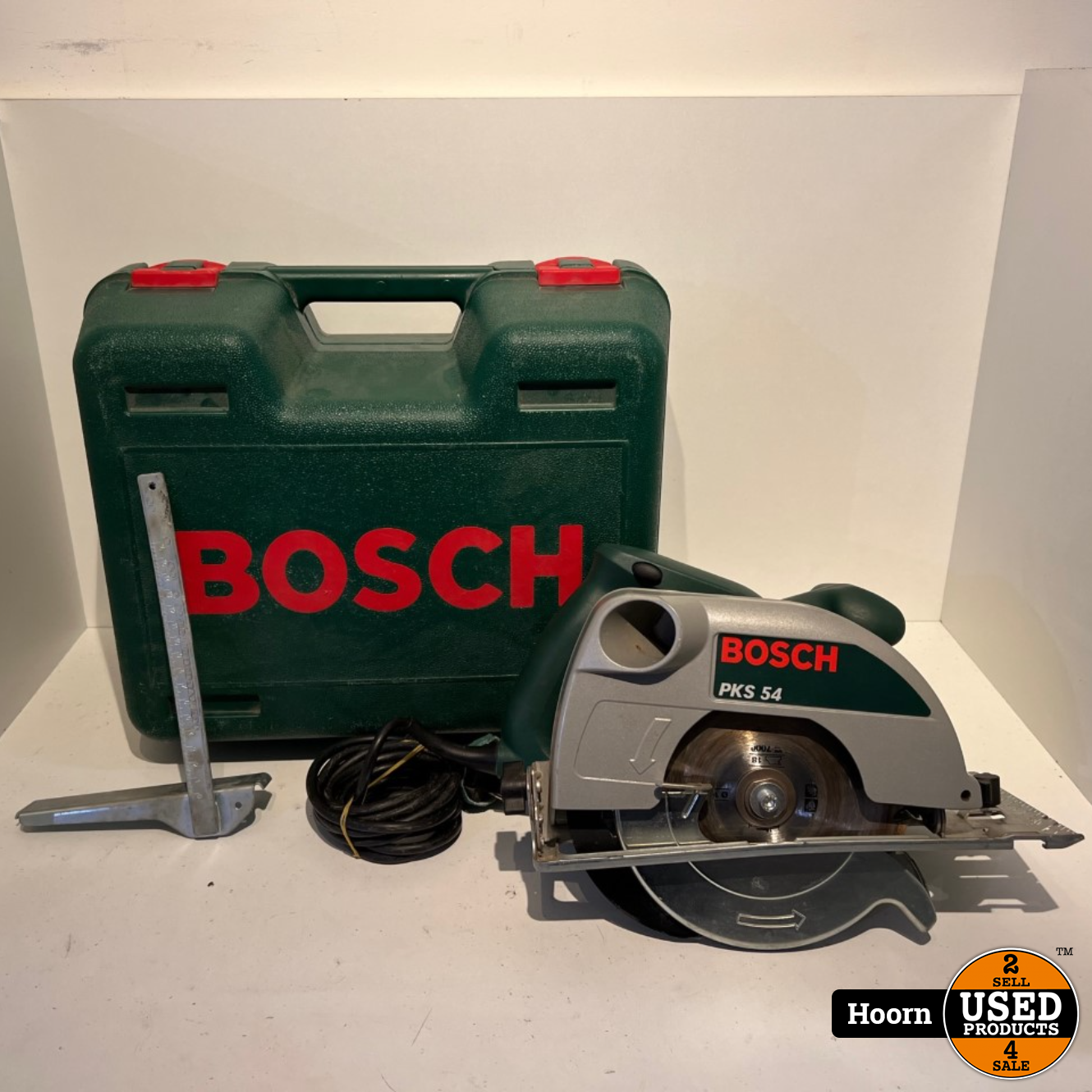 schilder Ophef Booth Bosch PKS 54 Cirkelzaag 1050W in Koffer - Used Products Hoorn