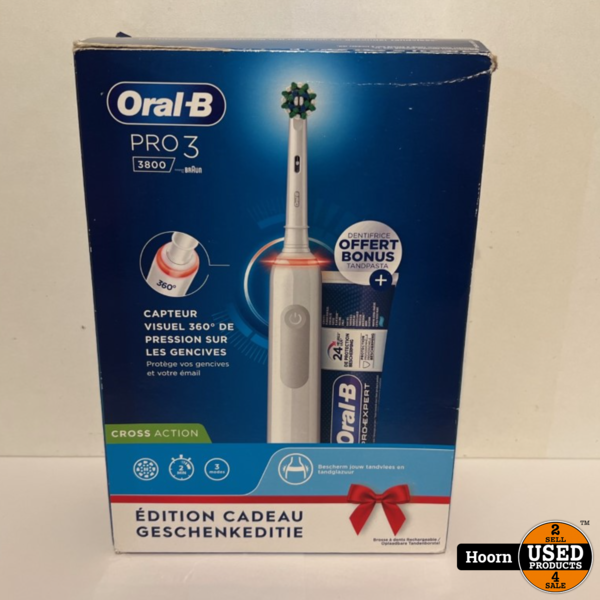 Concurreren Veel Peuter Oral-B Pro 3 3800 Elektrische Tandenborstel + Tandenpasta Nieuw in Doos -  Used Products Hoorn