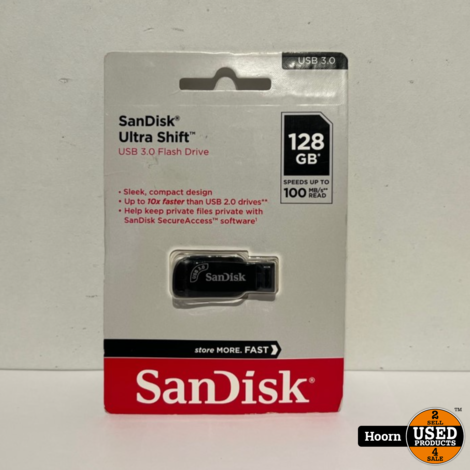 SanDisk® Ultra Shift™ USB 3.0-flashdrive 128GB USB Stick Nieuw